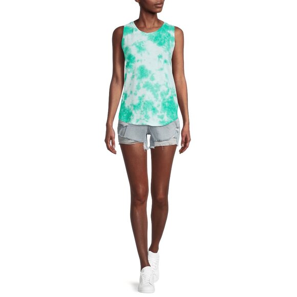 3/$20 Tie-Dye Tank, Green - Picture 5 of 10